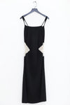 SWAYING/KNIT waist crochet suspender dress SW24SS2L09 black